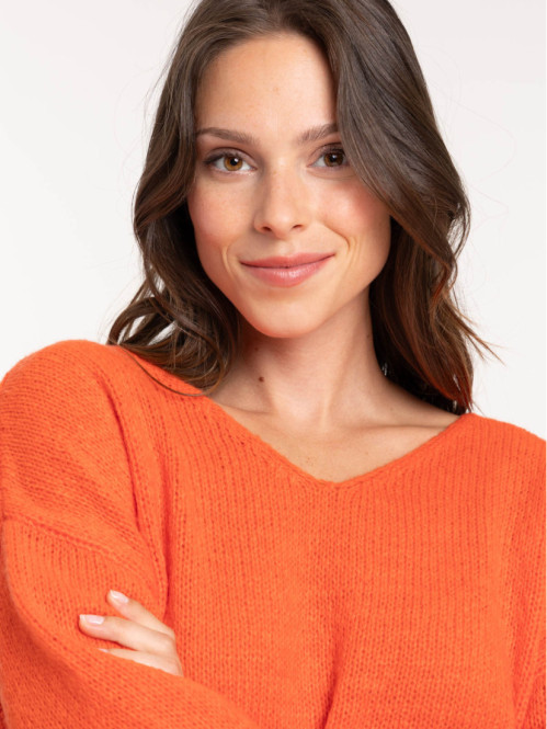 Pull col V rouge femme Pull col V rouge femme