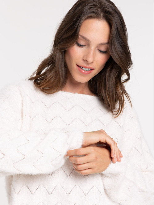 Pull maille ajourée femme Pull maille ajourée femme