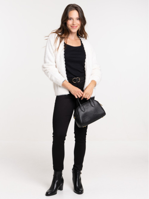 Gilet ouvert dentelle écru...