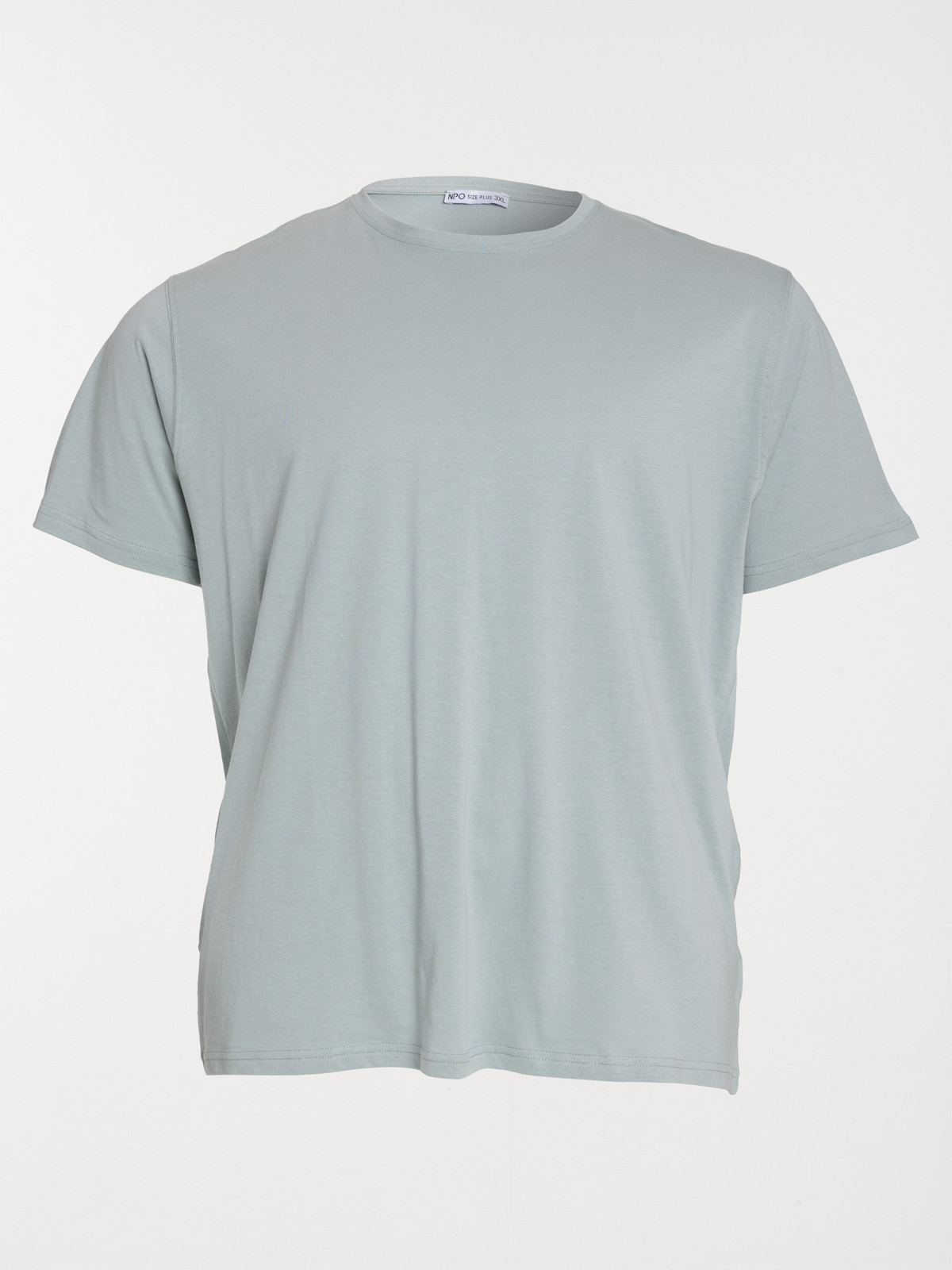 T-shirt homme grande taille bleu argenté