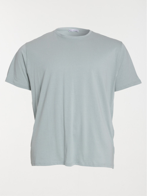 T-shirt homme grande taille bleu argenté