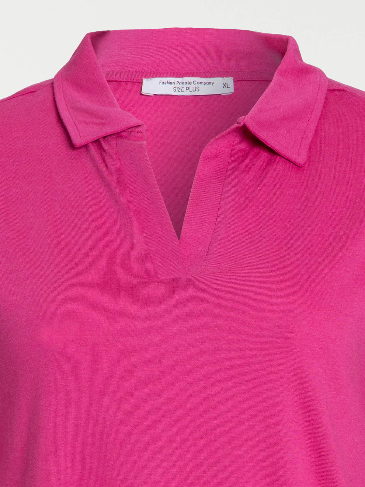 T-shirt polo fushia grande taille femme