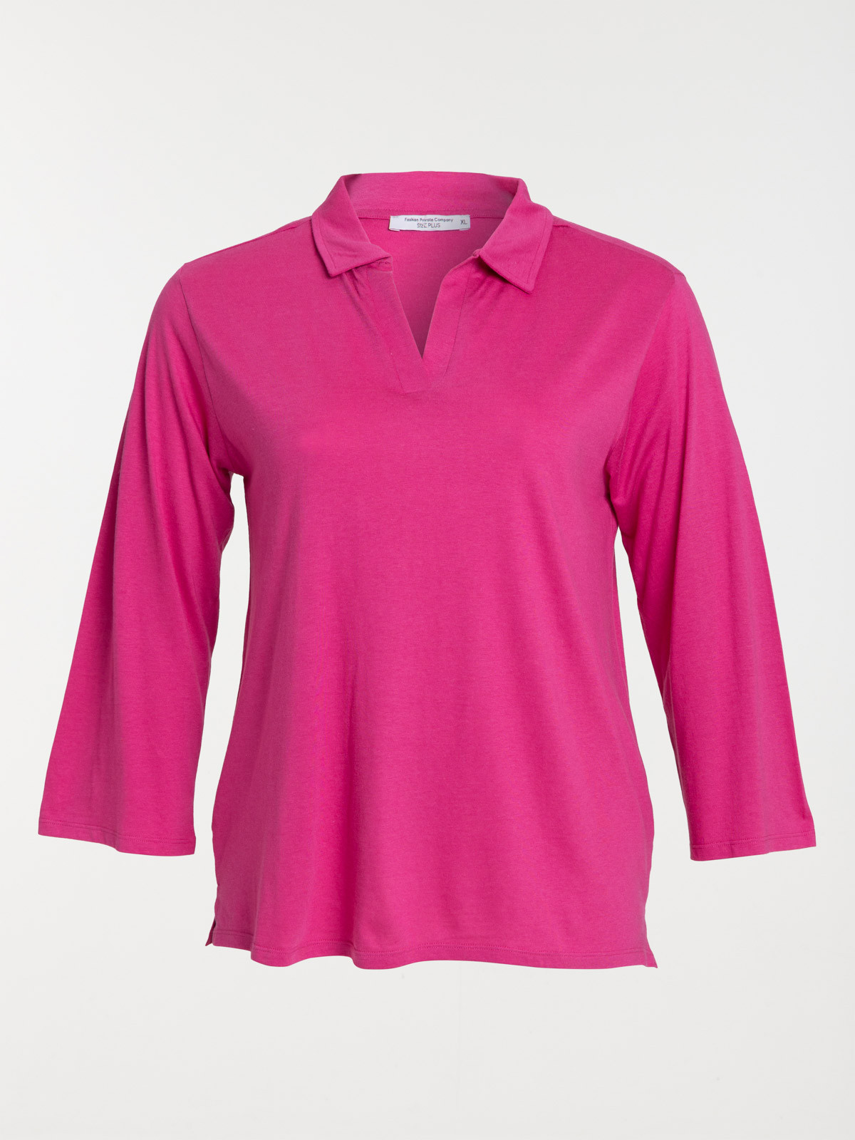 T-shirt polo fushia grande taille femme