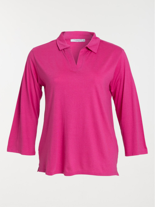 T-shirt polo fushia grande...