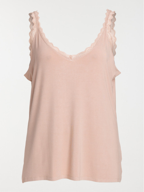 Débardeur rose fané grande taille femme
