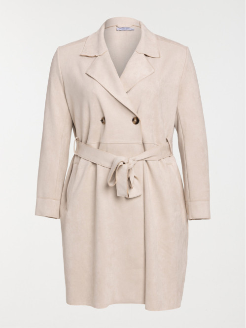 Trench suédine grande taille femme