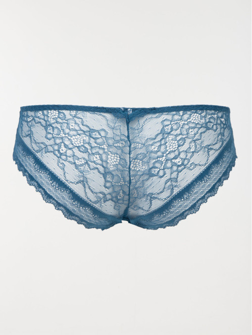 Shorty bleu à dentelle femme Shorty bleu à dentelle femme