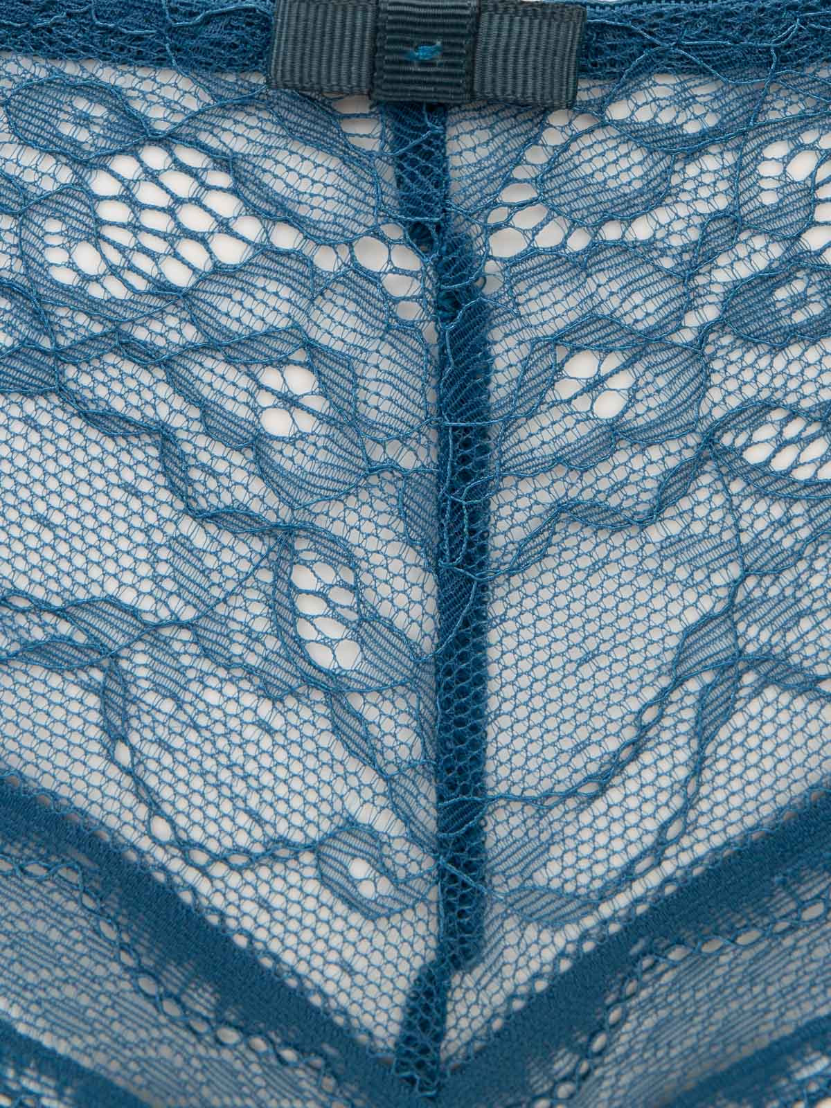 Shorty bleu à dentelle femme Shorty bleu à dentelle femme