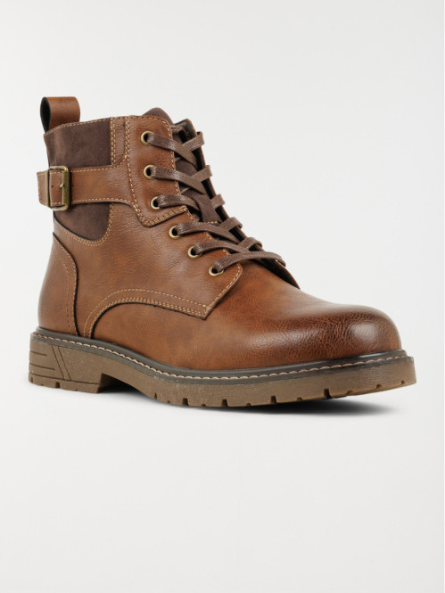 Boots lacets tan homme (41-46)