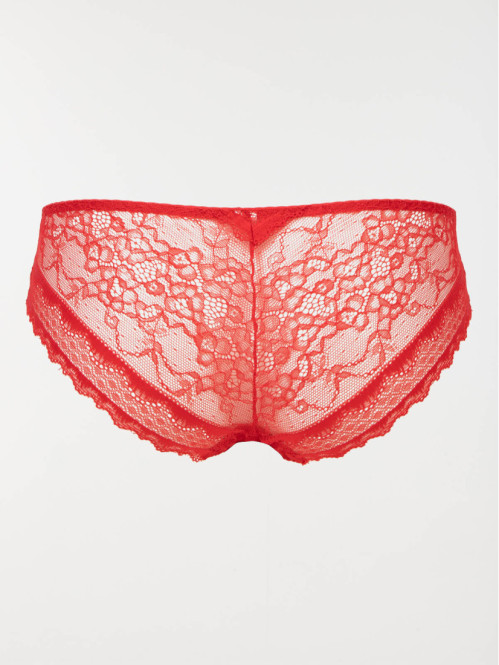 Shorty rouge à dentelle...