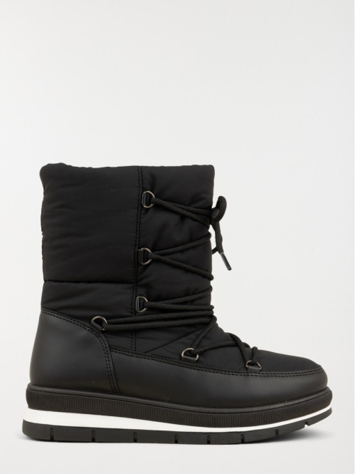 Boots lacets noires femme (36-41)