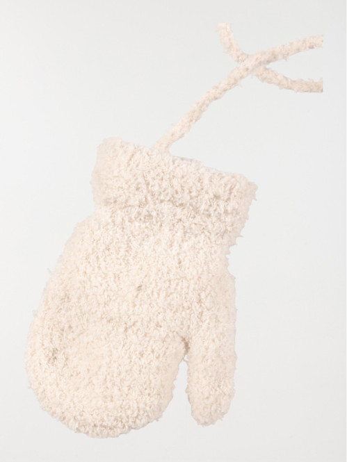Moufles écru bébé 