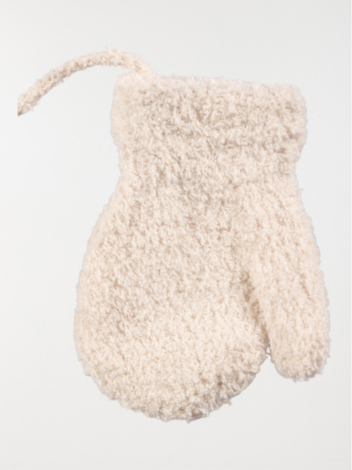 Moufles écru bébé 