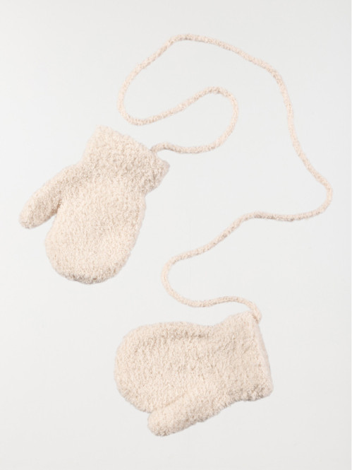 Moufles écru bébé 