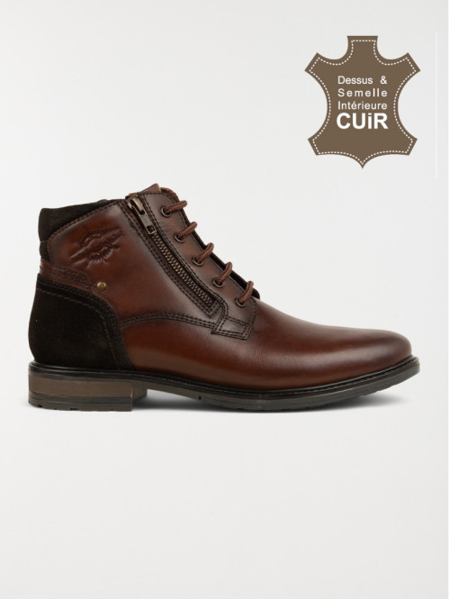 Bottines homme zippée et...
