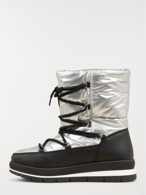 Boots argentées lacets femme (36-41) Boots argentées lacets femme (36-41)