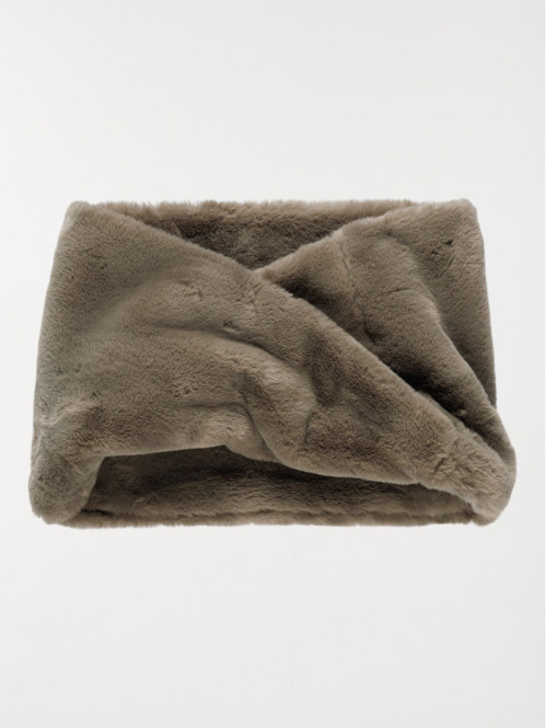 Snood tout doux kaki femme