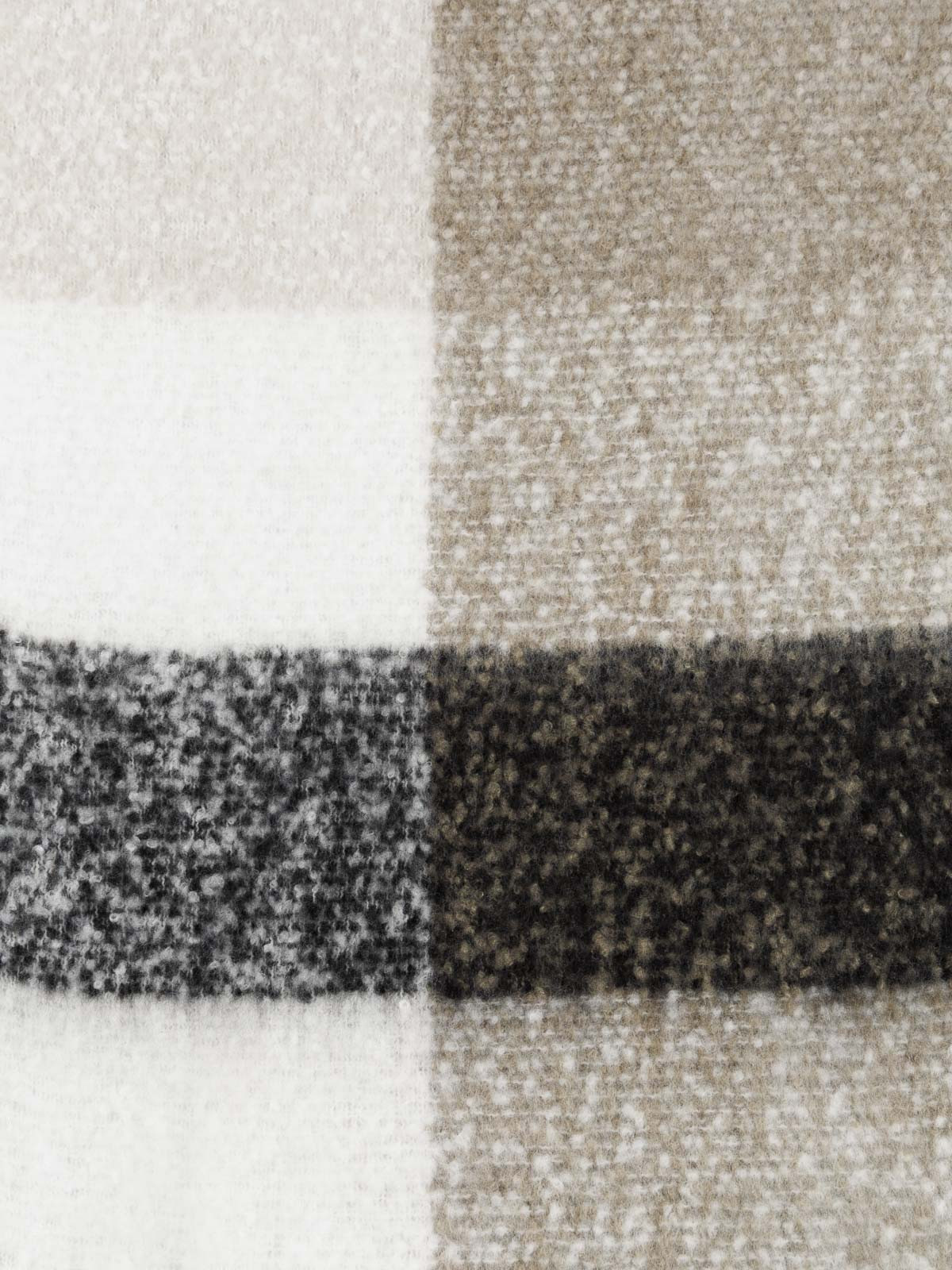 Écharpe à carreaux noire femme