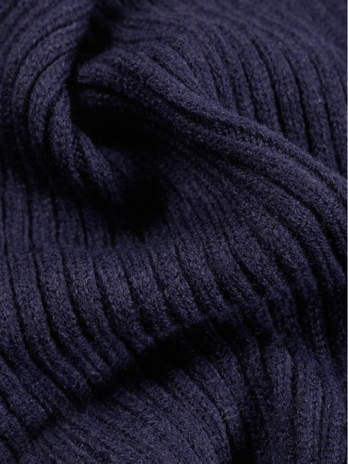 Snood tricot marine navy homme
