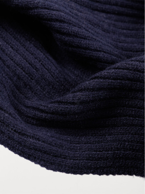 Snood tricot marine navy homme