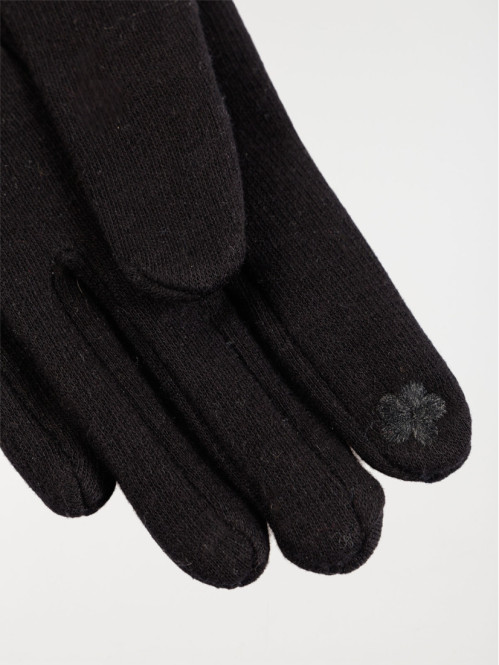 Gants noirs motif léopard...