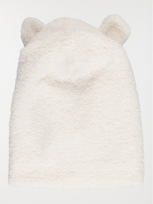 Cagoule oreilles 3D écru fille