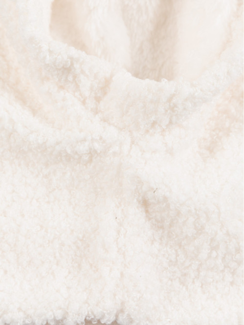 Cagoule oreilles 3D écru fille