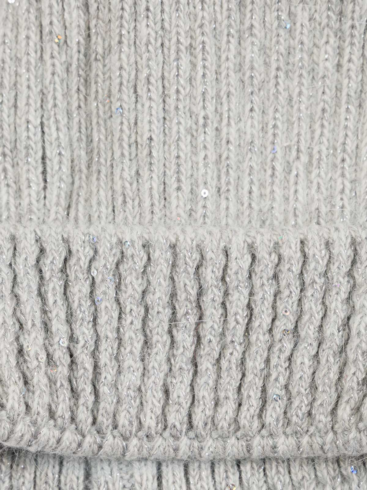 Bonnet sequins et pompon fille Bonnet sequins et pompon fille