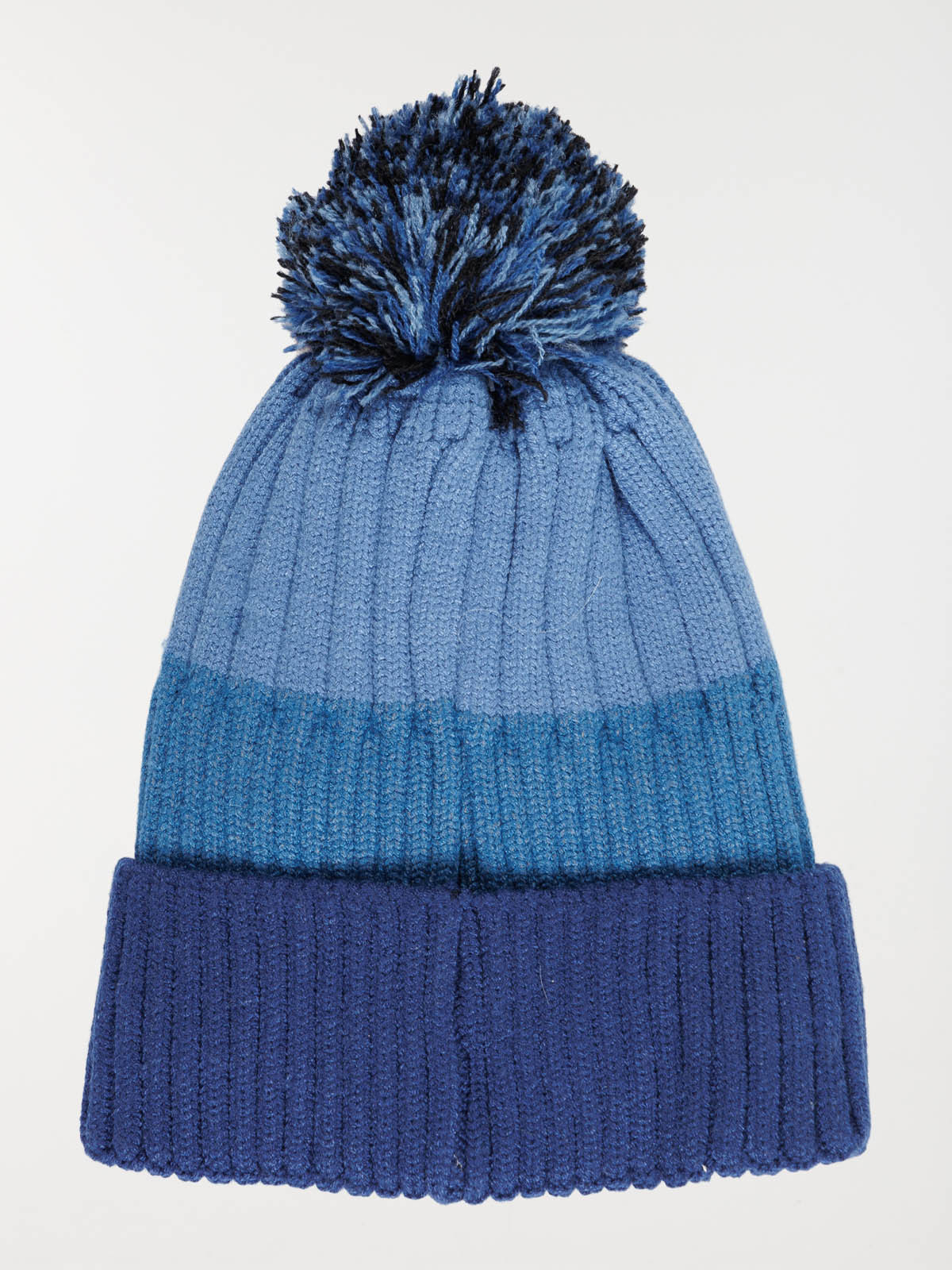 Bonnet tricolore pompon garçon Bonnet tricolore pompon garçon
