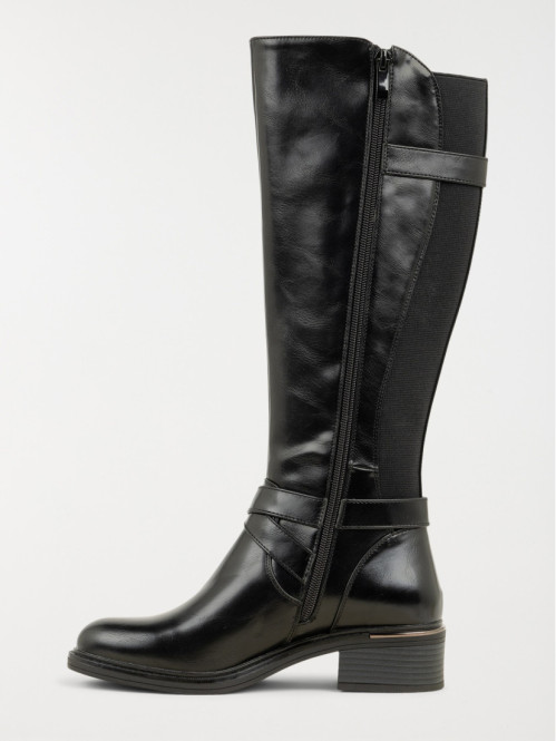 Bottes plates noires femme...