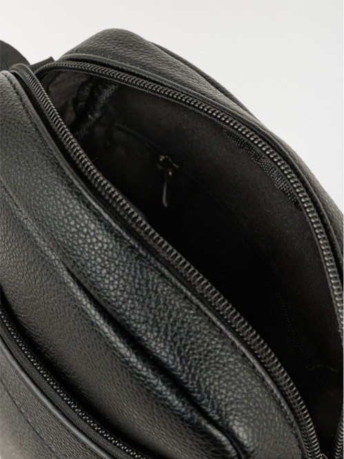 Sacoche noire réglable homme