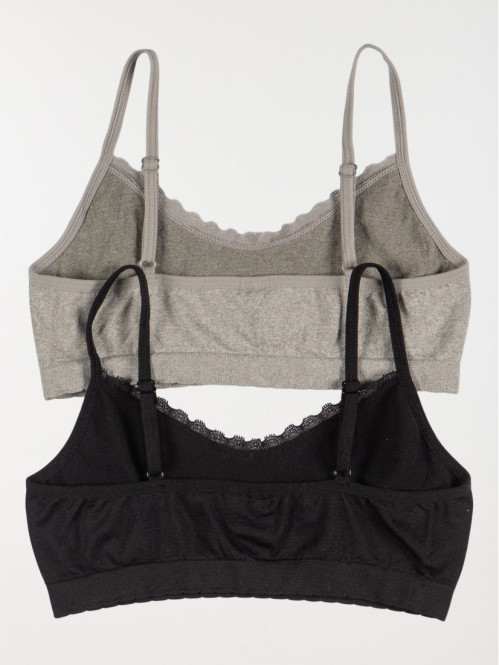Brassières unies fille