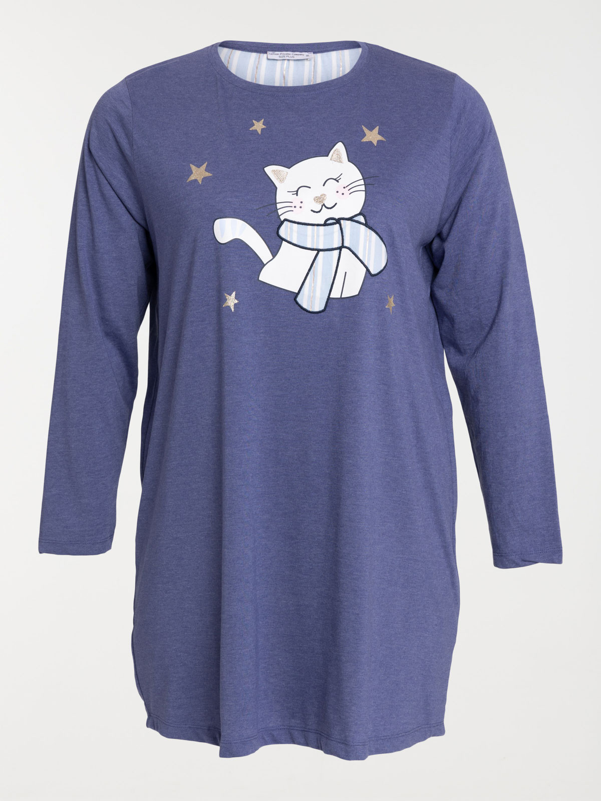 Chemise de nuit chat grande taille femme