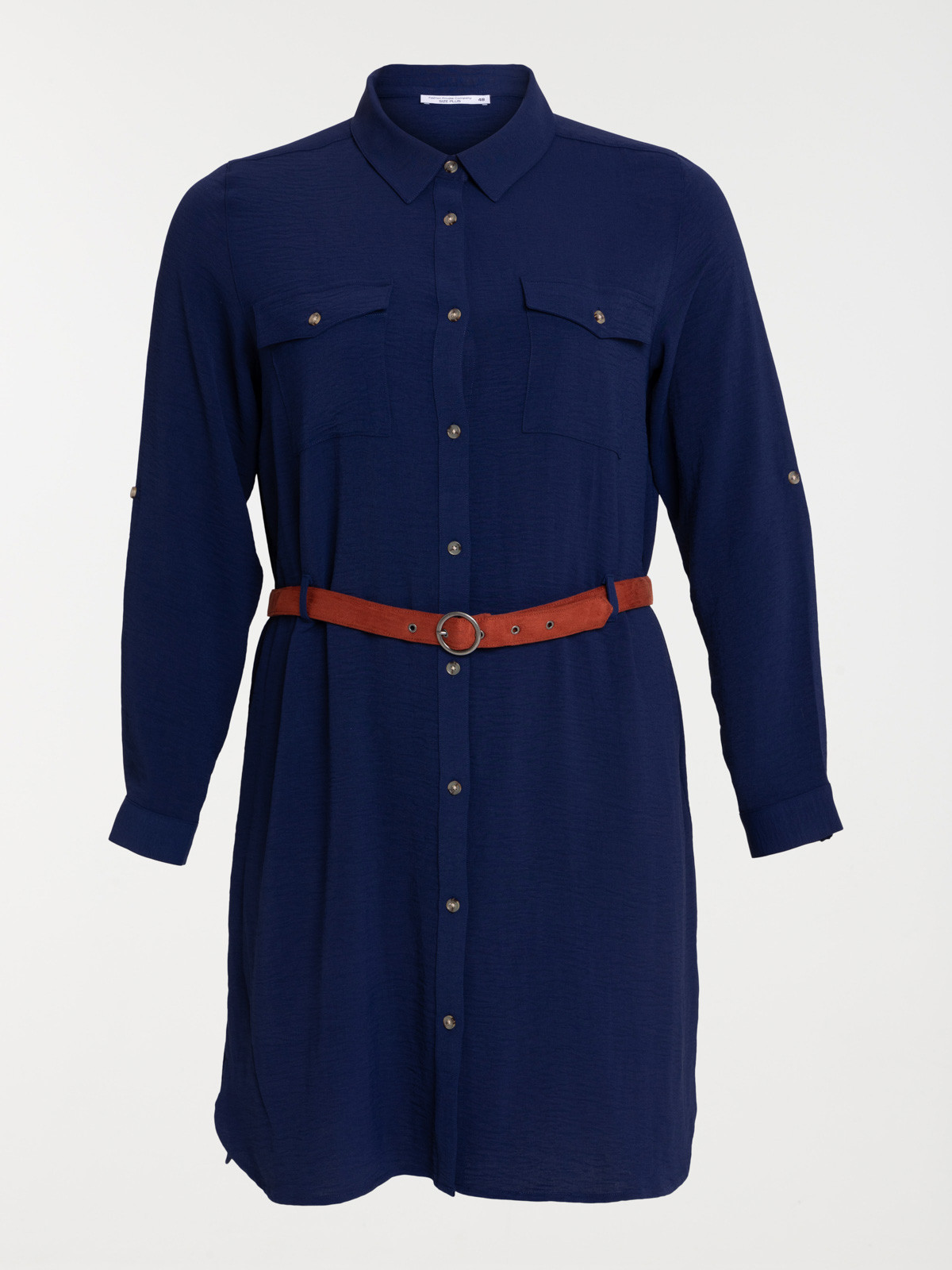 Robe chemise grande taille femme