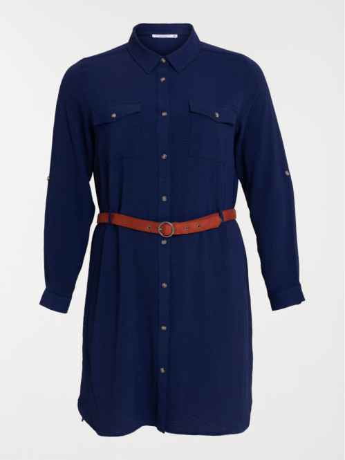 Robe chemise grande taille femme