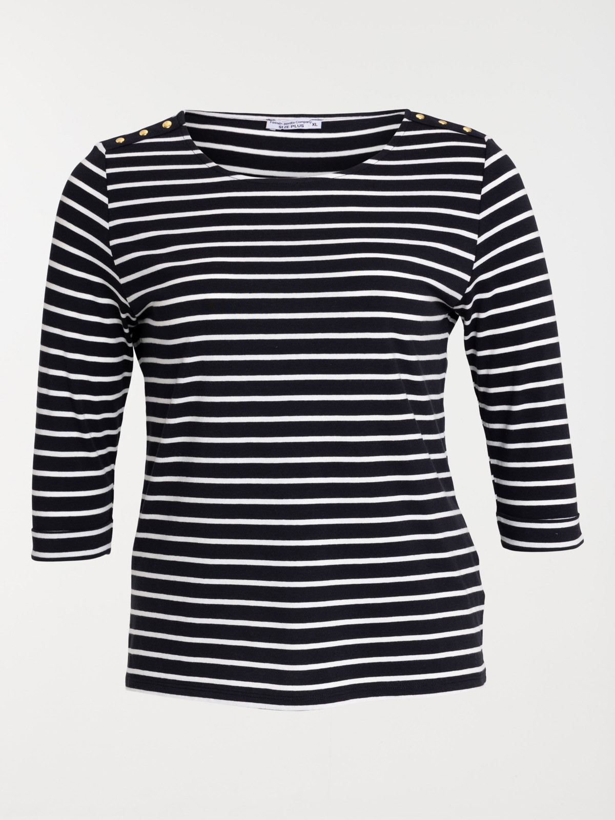 Tee-shirt rayé grande taille femme