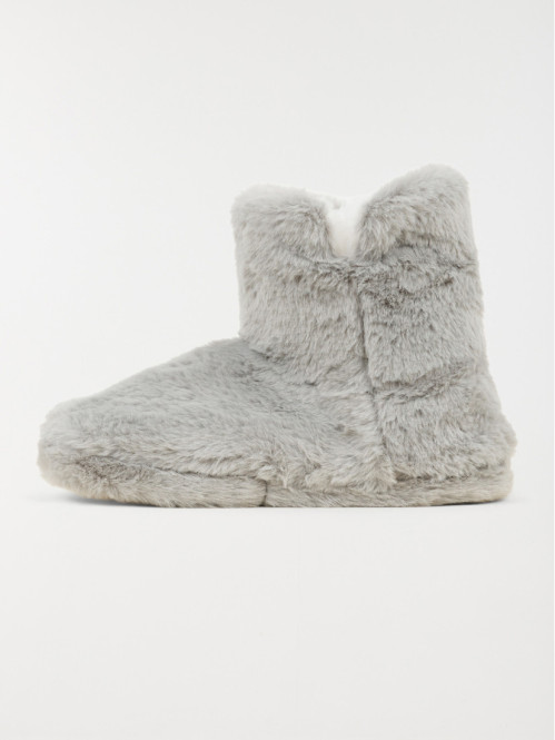 Botte chausson grise femme...