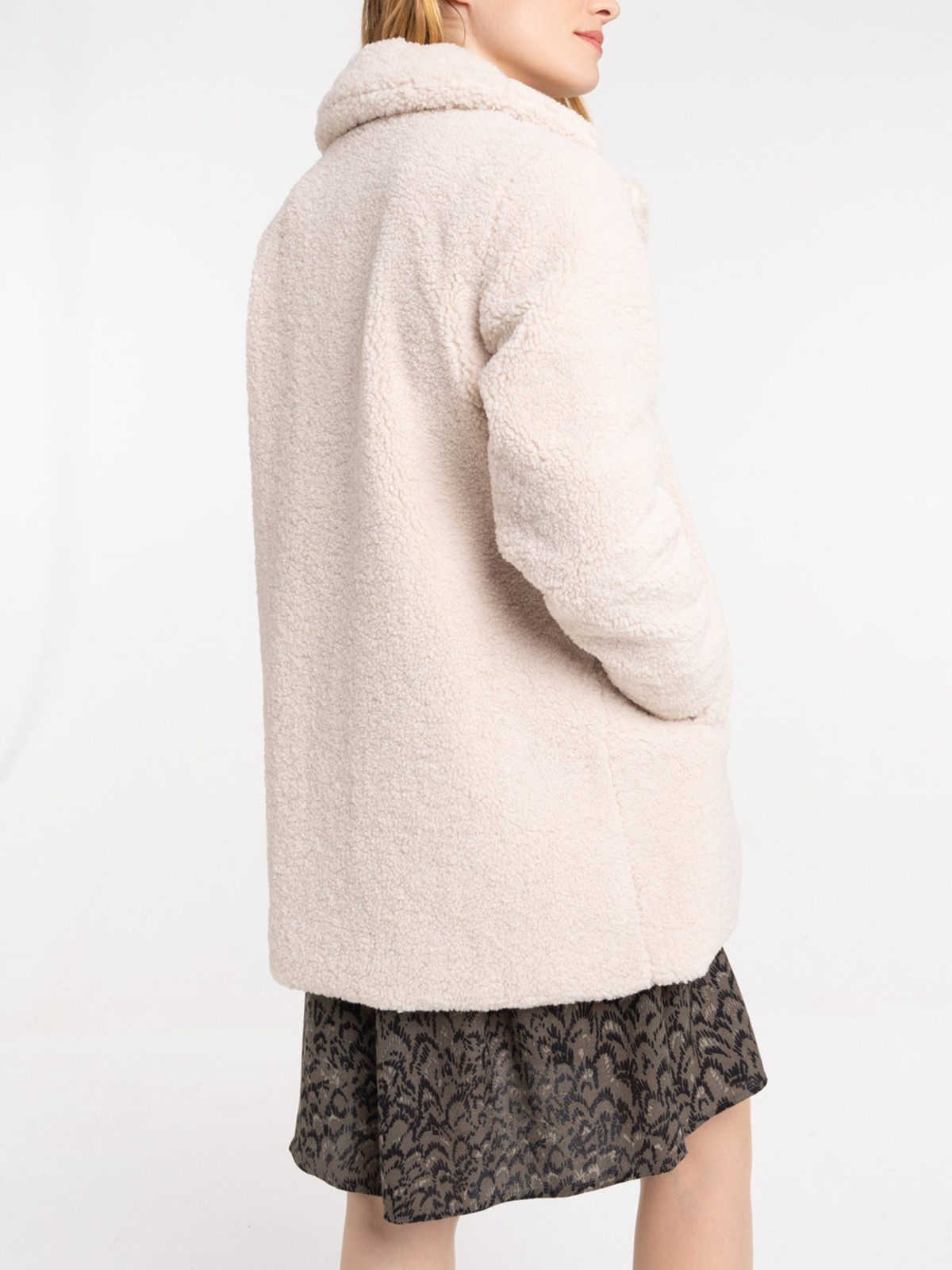 Manteau sherpa écru femme Manteau sherpa écru femme