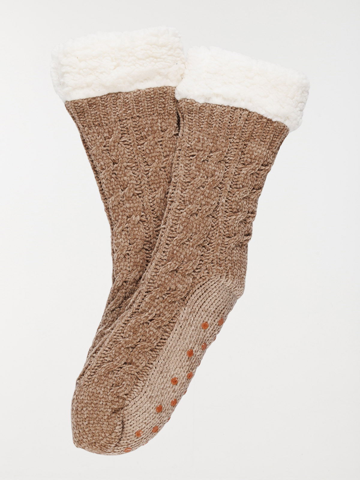 Chaussettes hautes revers doux femme