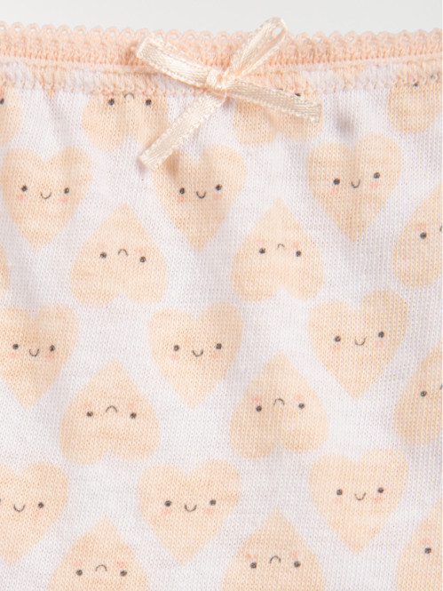 Lot de 5 slips coeur fille