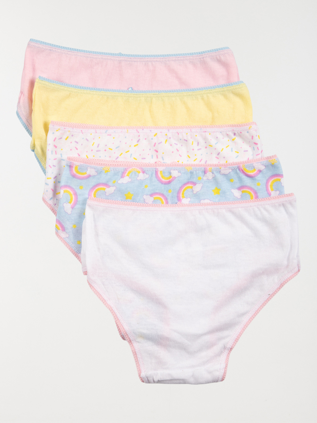 Lot de 5 slips arc-en-ciel fille Lot de 5 slips arc-en-ciel fille