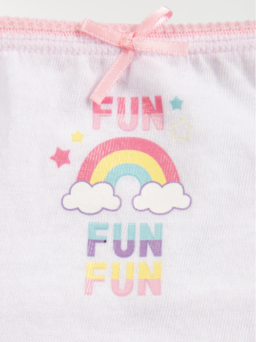 Lot de 5 slips arc-en-ciel fille Lot de 5 slips arc-en-ciel fille
