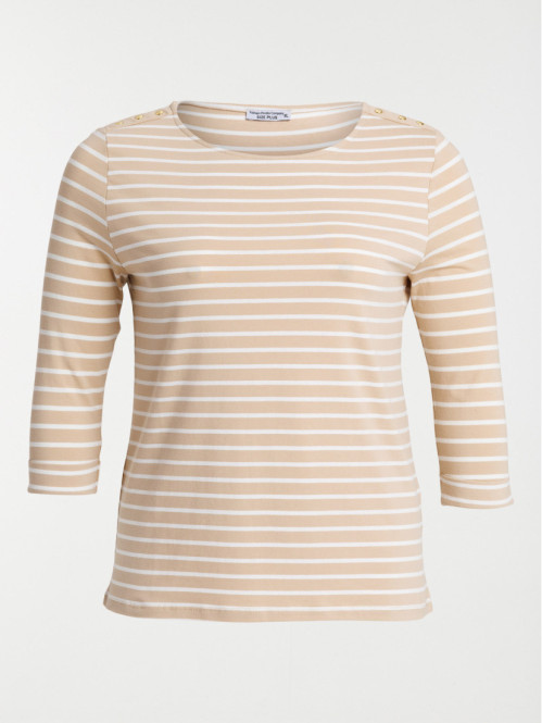 T-shirt rayé grande taille femme