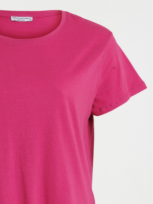 T-shirt col rond grande taille femme