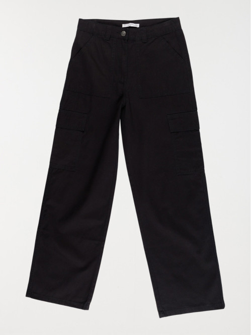 Pantalon cargo noir fille (XXS-M)