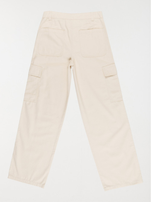 Pantalon cargo uni fille...