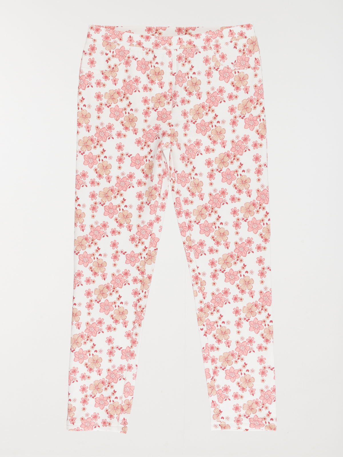 Jegging écru motif fleuri fille (3-12A)