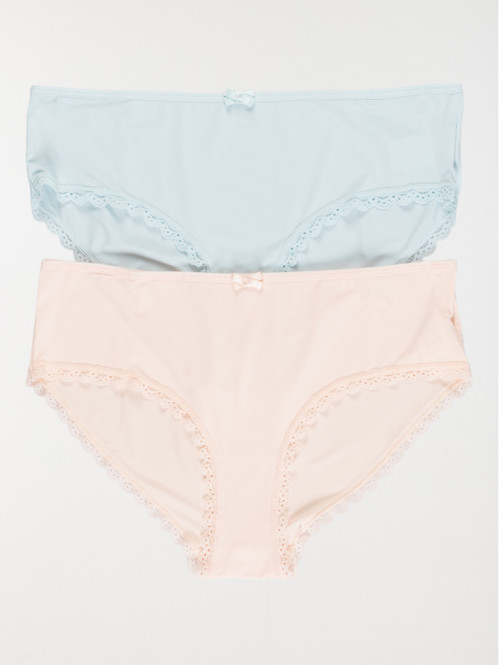 Lot de 2 shorties femme (S-XL)
