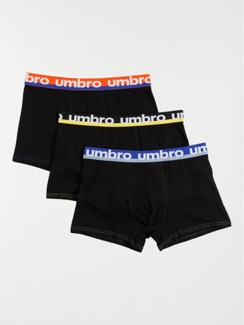 Lot de 3 boxers Umbro noir