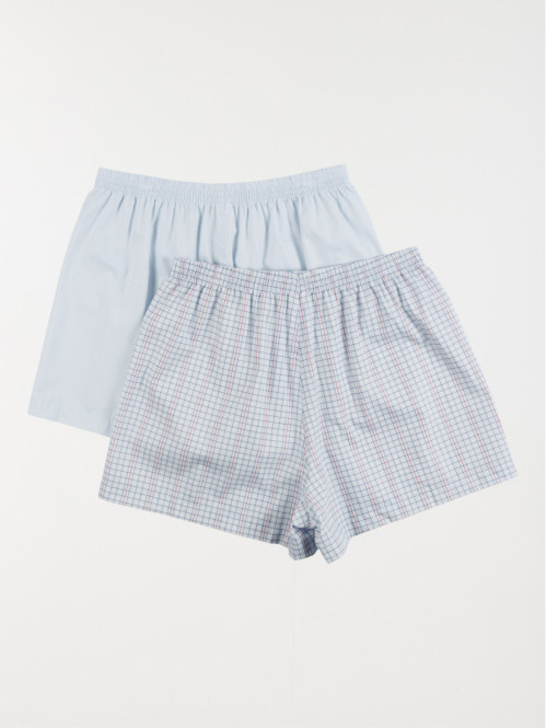 Lot de 2 caleçons coloris bleu